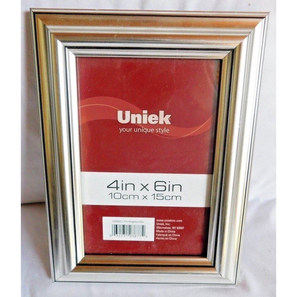Uniek 4'' x 6'' Silver Tone Picture Frame